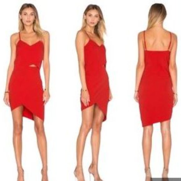 Elliat by Revolve The Shot Tulip Asymetrical Red Dress  Sz S - Picture 3 of 15